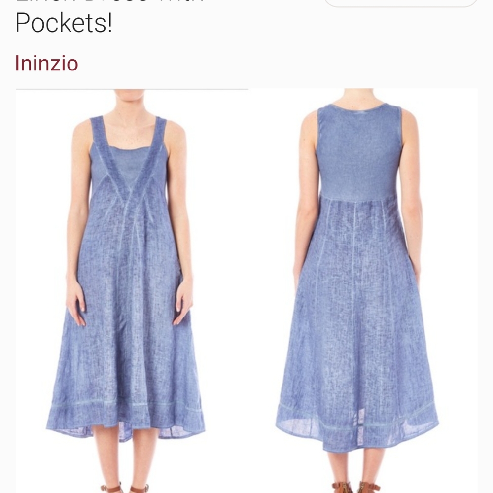 Inizio ltalian Linen Dress worn once!